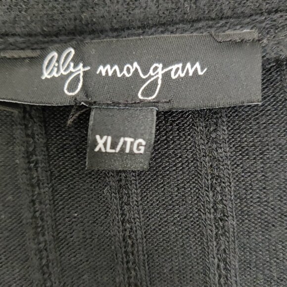 NEW Lily Morgan Women's Open Front Cardigan Size XL Navy Striped Casual Knitwear - Picture 3 of 8